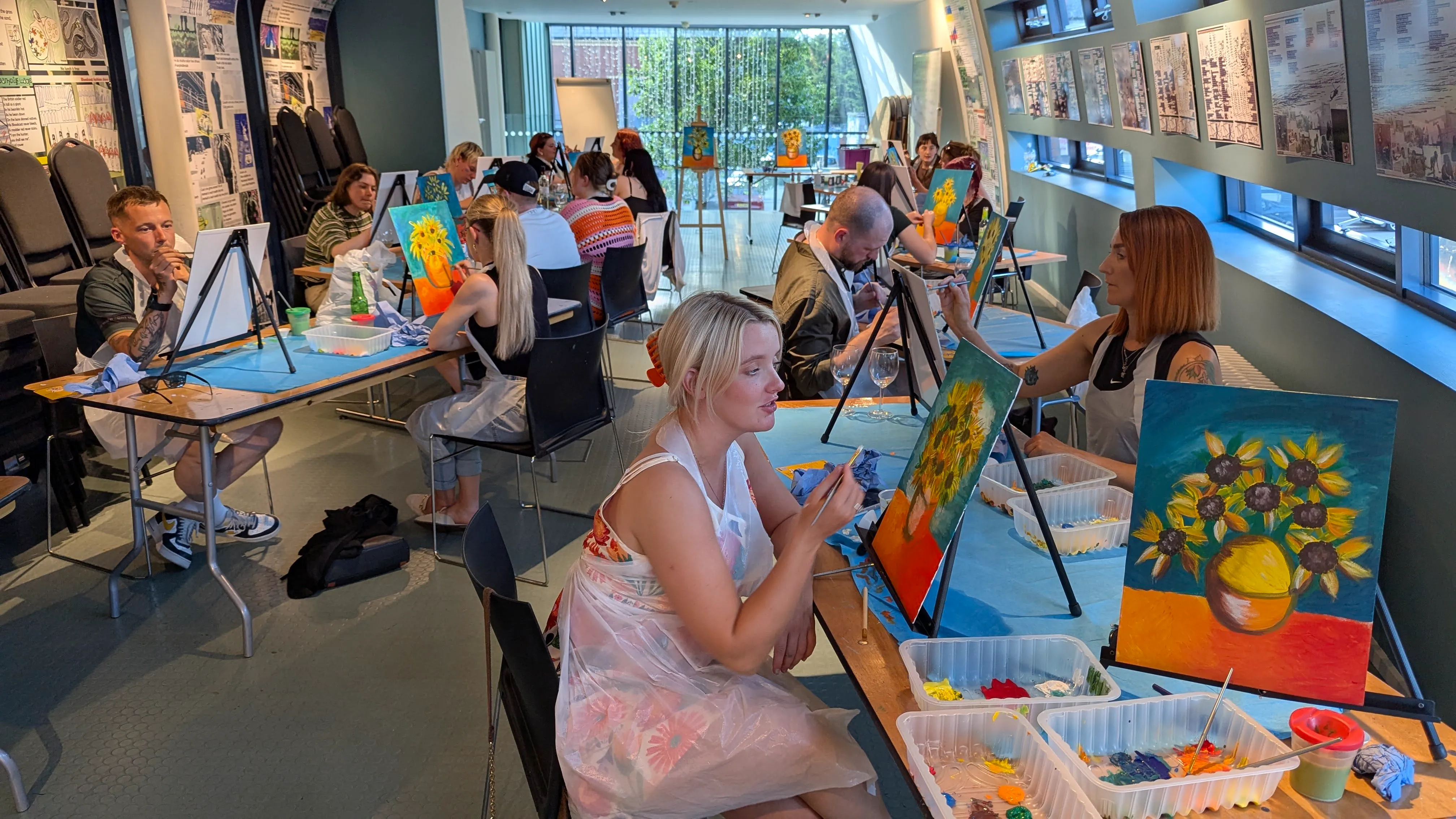 Great craic at a Tuathan paint and sip night, North of Ireland