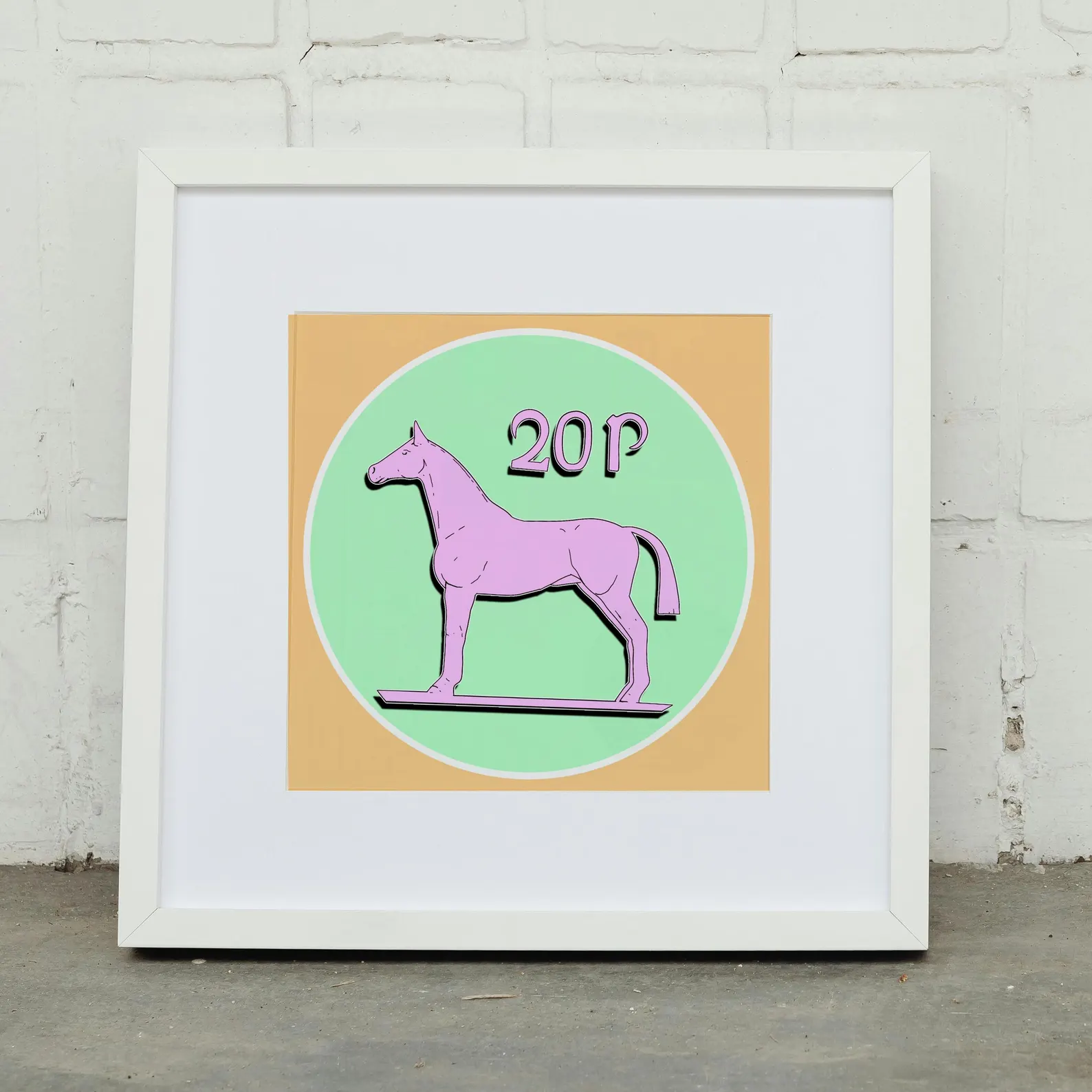 Irish horse coin art print vintage Celtic design by Tuathan