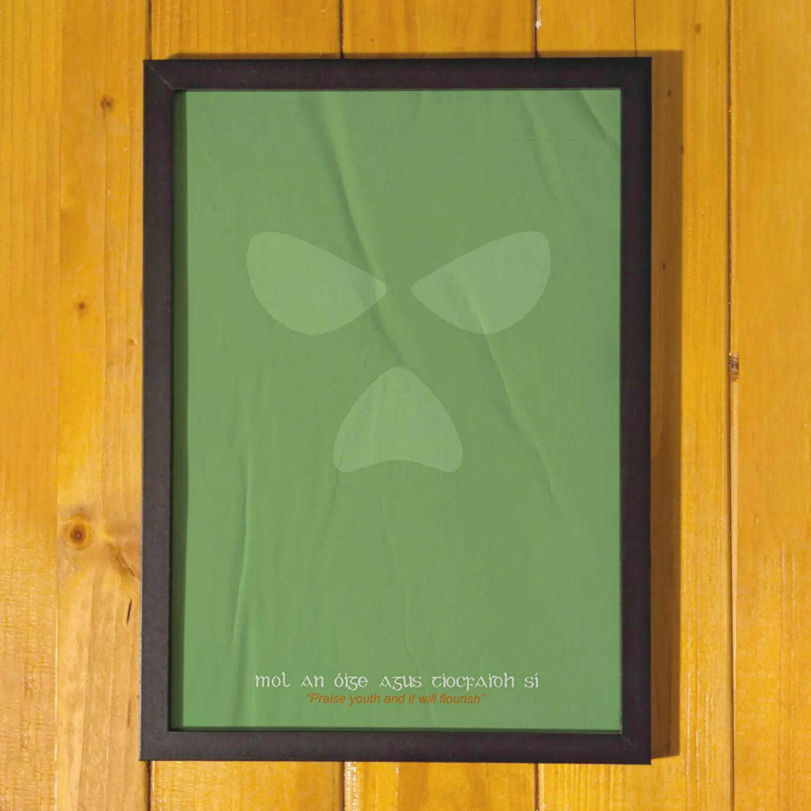 Irish proverb Gaeilge wall art print by Tuathan Belfast